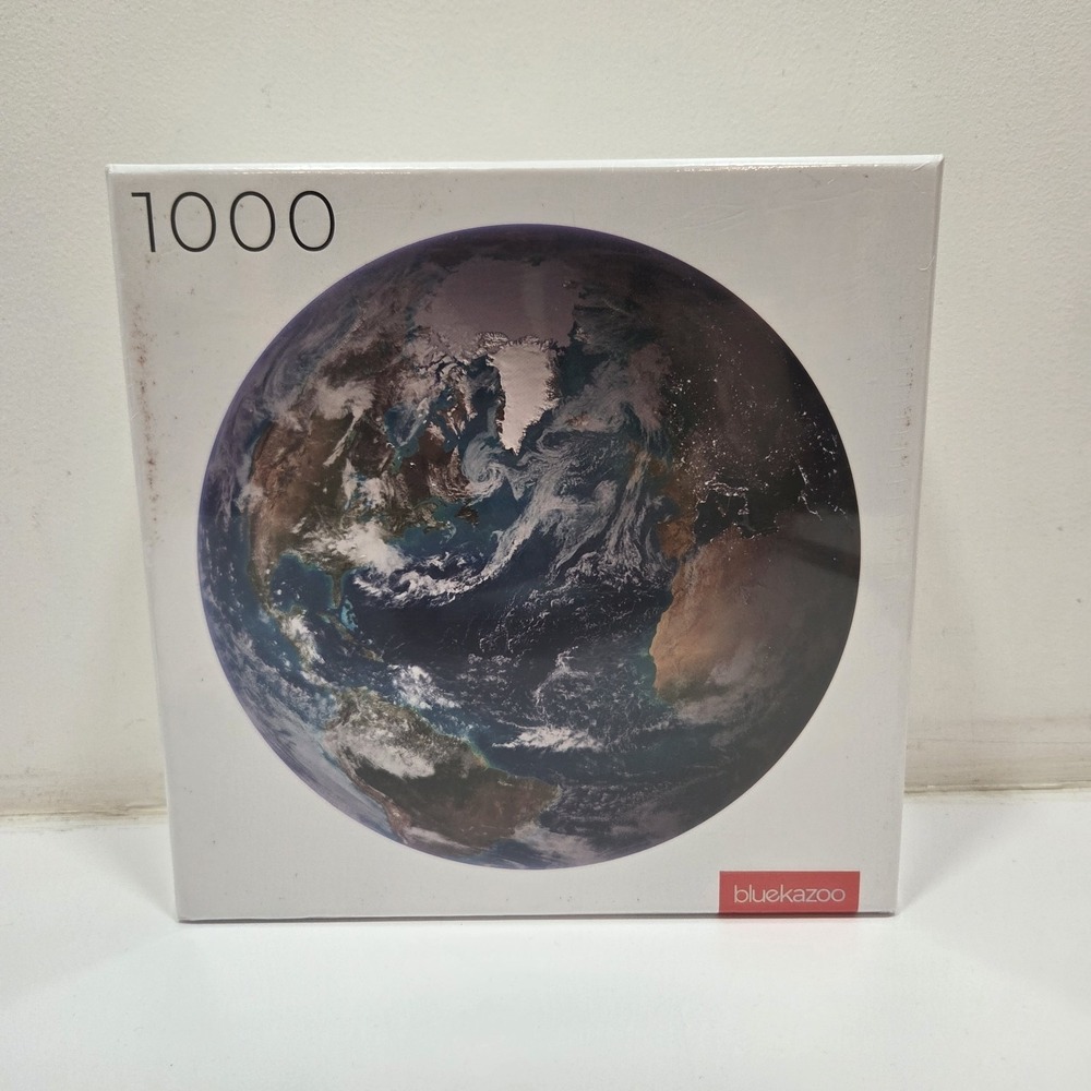 Blue Kazoo Round 26.5"  1000 Piece PLANET EARTH Puzzle  NEW FACTORY SEALED NASA